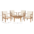 Pemberly Row 5 Piece Outdoor Coffee Set for Patio Conversations