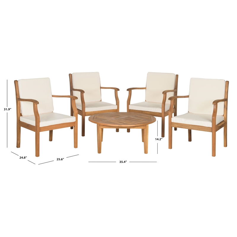Pemberly Row 5 Piece Outdoor Coffee Set for Relaxation and Gatherings