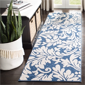 Pemberly Row 2'3&quot x 7' Runner Rug in Navy/Ivory for Any Hallway