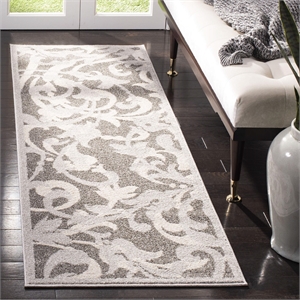 Pemberly Row 2'3&quot x 7' Runner Rug in Gray/Light Gray for Hallways