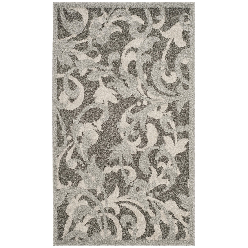 Pemberly Row 3' x 5' Area Rug in Gray/Light Gray for Compact Spaces