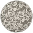 Pemberly Row 7' x 7' Round Area Rug in Gray/Light Gray for Any Room
