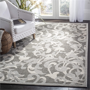 Pemberly Row 7' x 7' Square Area Rug in Gray/Light Gray for Styling