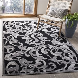 Pemberly Row 4' x 6' Area Rug in Anthracite/Light Gray for Any Room