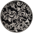 Pemberly Row 7' x 7' Round Area Rug in Anthracite/Light Gray Tones