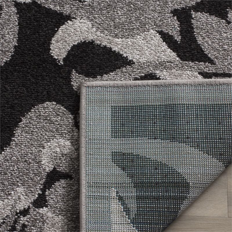 Pemberly Row 7' x 7' Square Area Rug in Anthracite/Light Gray