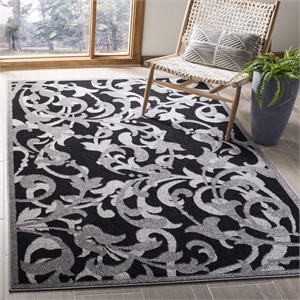 Pemberly Row 7' x 7' Square Area Rug in Anthracite/Light Gray