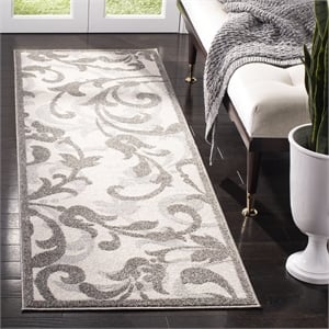 Pemberly Row 2'3&quot x 7' Runner Rug in Ivory/Gray for Hallway Elegance