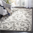 Pemberly Row 4' x 6' Area Rug in Ivory Gray for Living Room or Bedroom