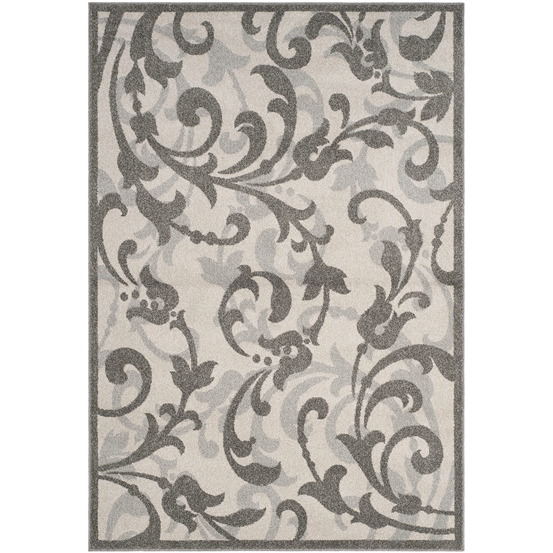 Pemberly Row 6' x 9' Area Rug in Ivory Gray for Living Room or Bedroom