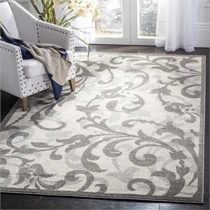 Pemberly Row 6' x 9' Area Rug in Ivory Gray for Living Room or Bedroom