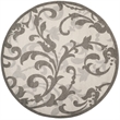 Pemberly Row 7' x 7' Round Area Rug in Ivory Gray for Any Room
