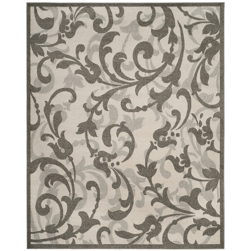 Pemberly Row 8' x 10' Area Rug in Ivory Gray for Living Room or Bedroom