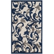 Pemberly Row 3' x 5' Area Rug in Ivory Navy for Living Room or Bedroom