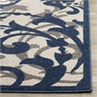 Pemberly Row 5' x 8' Area Rug in Ivory Navy for Living Room or Bedroom