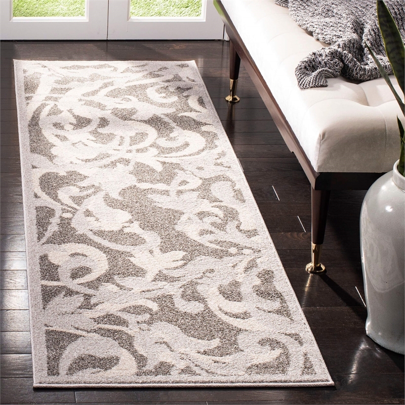 Pemberly Row 8' x 10' Area Rug in Ivory Navy for Living or Dining Room