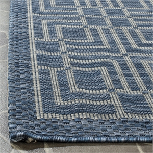 Pemberly Row 6'-7&quot x 6'-7&quot Square Area Rug in Navy Gray for Any Room
