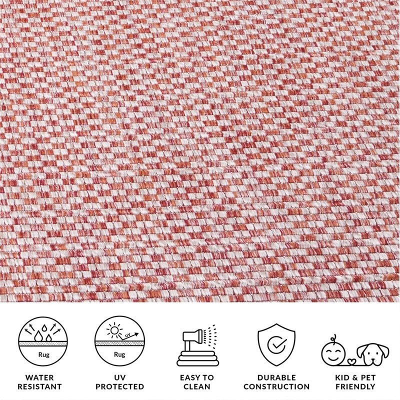 Pemberly Row 9' x 12' Area Rug in Rust Light Gray for Living or Dining Room