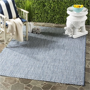 Pemberly Row 6'-7&quot x 9'-6&quot Area Rug in Blue Light Gray for Living Room