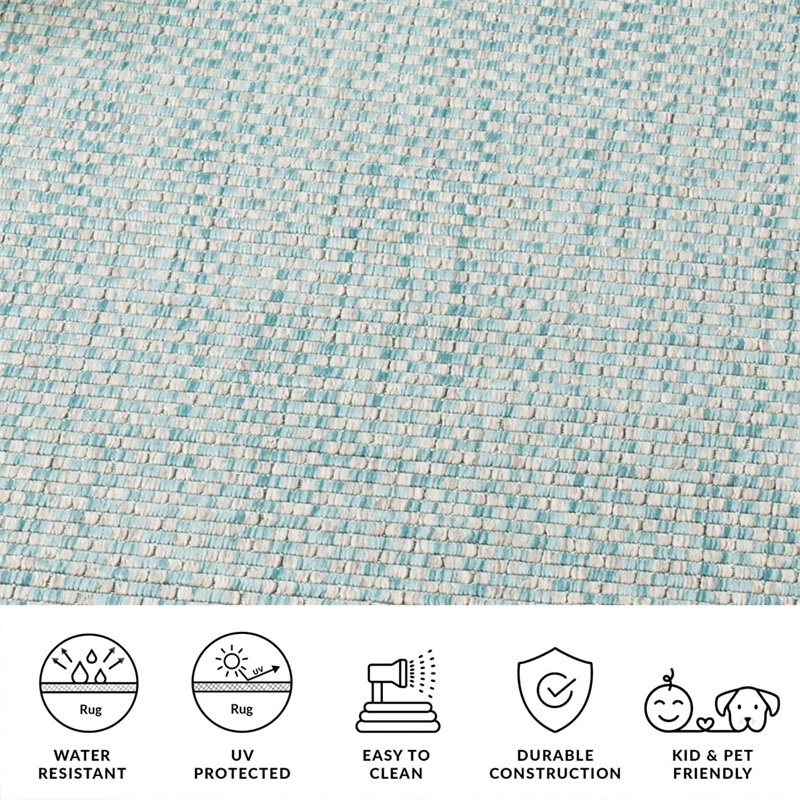 Pemberly Row 9' x 12' Area Rug in Light Blue Light Gray for Any Room