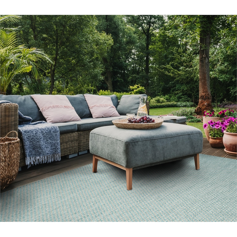 Pemberly Row 9' x 12' Area Rug in Light Blue Light Gray for Any Room