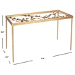 Pemberly Row Butterfly Desk for Home Office with Decorative Appeal