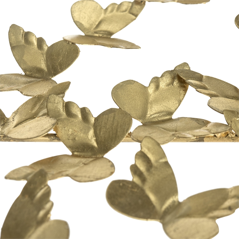 Pemberly Row Butterfly Desk for Home Office with Decorative Appeal