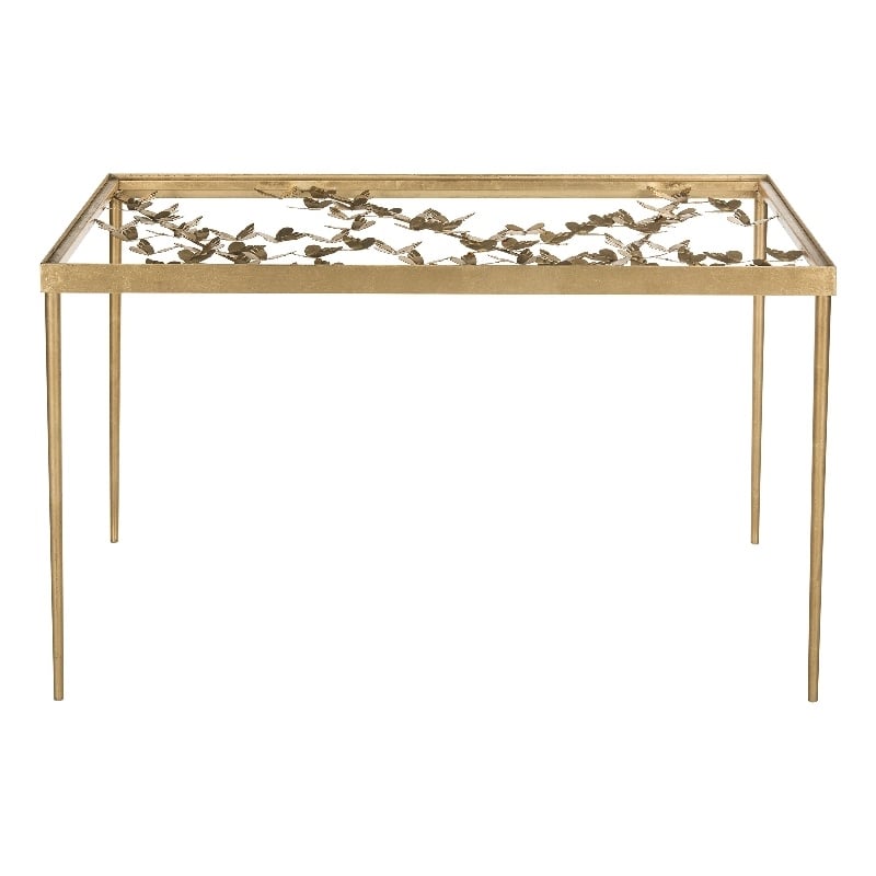 Pemberly Row Butterfly Desk for Home Office with Decorative Appeal