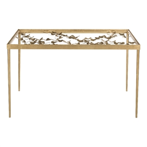 Pemberly Row Butterfly Desk for Home Office with Decorative Appeal