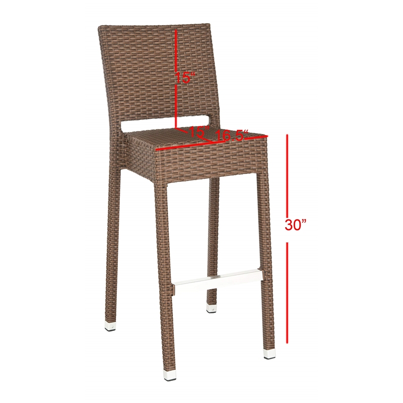 Pemberly Row Indoor-Outdoor Barstool for Deck or Counter Seating