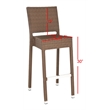 Pemberly Row Indoor-Outdoor Barstool for Deck or Counter Seating