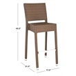 Pemberly Row Indoor-Outdoor Barstool for Deck or Counter Seating