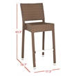 Pemberly Row Indoor-Outdoor Barstool for Deck or Counter Seating