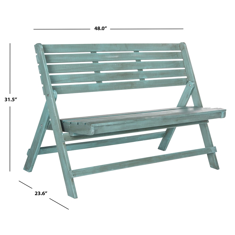 Pemberly Row Folding Bench for Indoor or Outdoor Everyday Seating