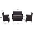 Pemberly Row 4 Piece Outdoor Furniture Set for Patio or Deck