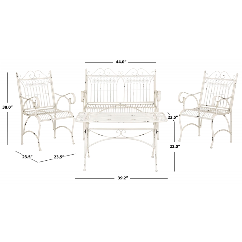 Pemberly Row 4 Piece Furniture Set for Patio or Outdoor Living Space