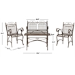 Pemberly Row 4 Piece Outdoor Furniture Set for Deck or Garden