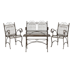 Pemberly Row 4 Piece Outdoor Furniture Set for Deck or Garden