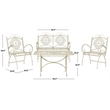 Pemberly Row 4 Piece Furniture Set for Outdoor Patio Entertaining