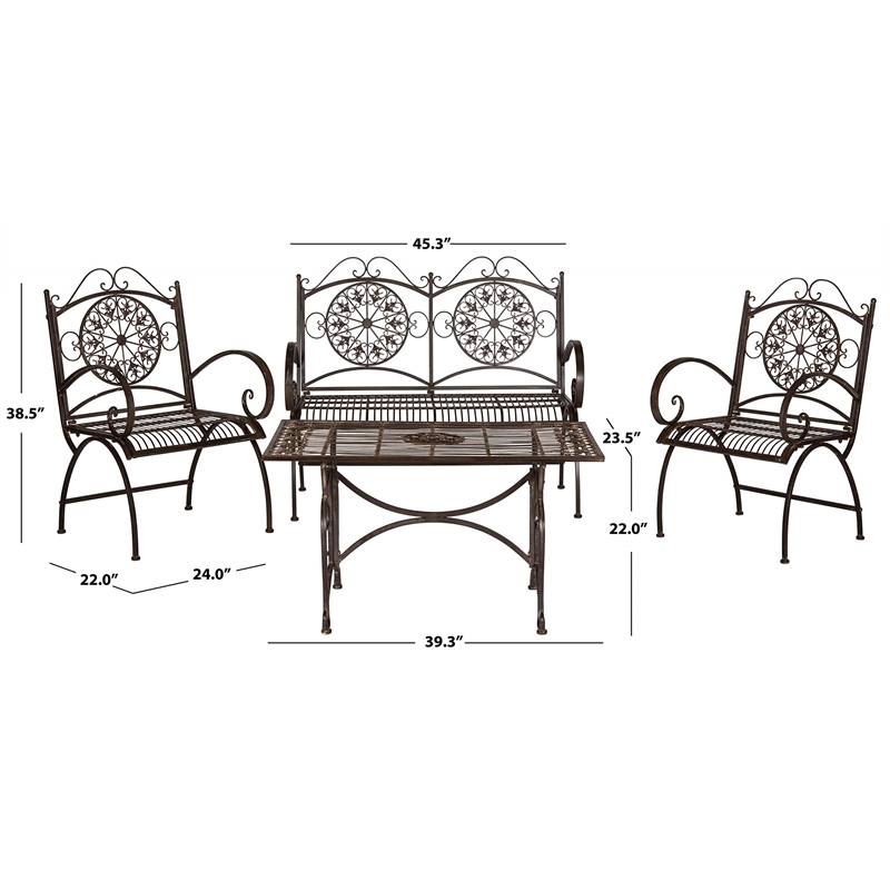 Pemberly Row 4 Piece Outdoor Set for Patio Relaxation and Gatherings