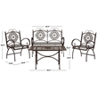 Pemberly Row 4 Piece Outdoor Set for Patio Relaxation and Gatherings