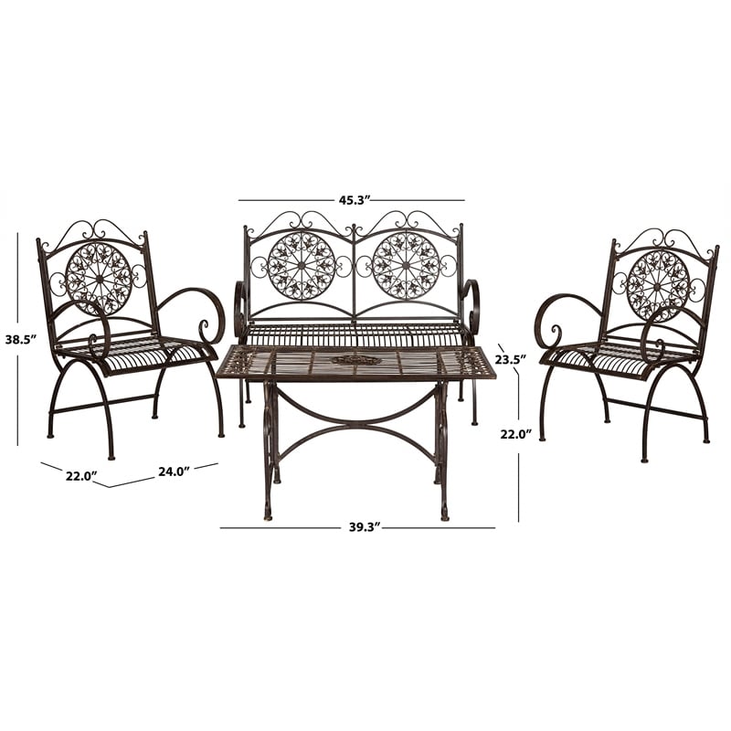 Pemberly Row 4 Piece Outdoor Set for Patio Relaxation and Gatherings
