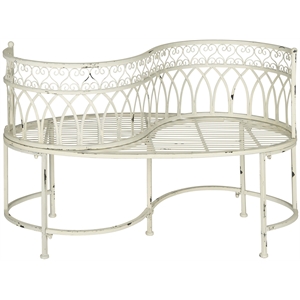 Pemberly Row Kissing Bench for Garden or Patio with Charming Design