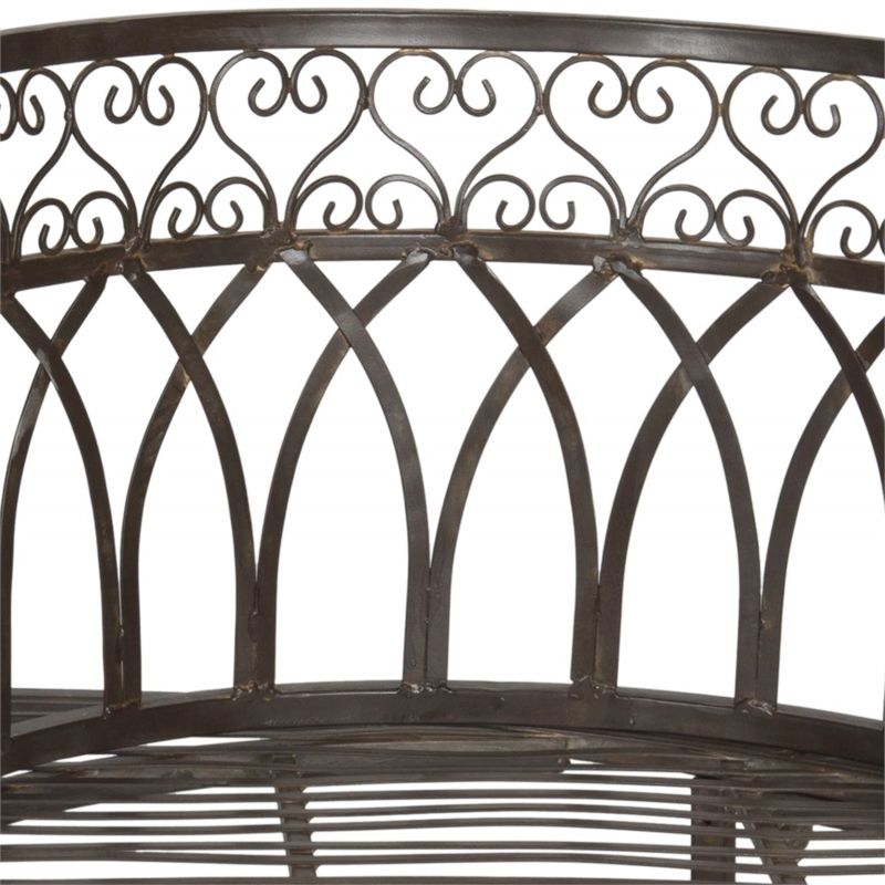Pemberly Row Kissing Bench for Porch or Garden with Decorative Style