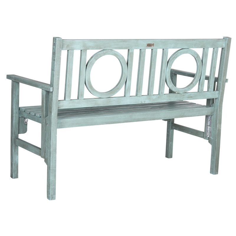 Pemberly Row Folding Bench for Patio or Indoor Portable Seating