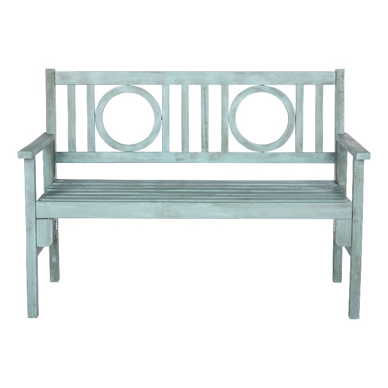 Pemberly Row Folding Bench for Patio or Indoor Portable Seating