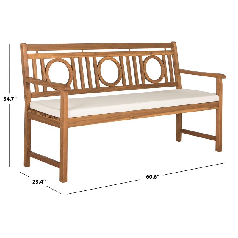 Pemberly Row 3 Seat Bench for Patio or Entryway with Spacious Seating