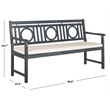 Pemberly Row 3 Seat Bench for Porch or Living Room Everyday Comfort