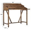 Pemberly Row Pine Writing Desk in Oak for Home Office or Study Space