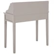Pemberly Row Mahogany Writing Desk in Grey for Home Office or Bedroom